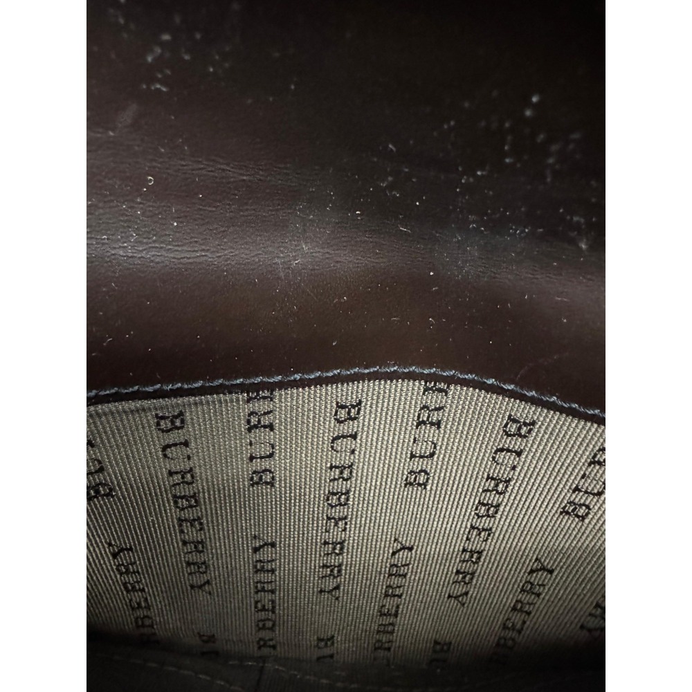 Burberry Haymarket Check Leather Bifold Continental Wallet Brown Beige 7" x 4" - Picture 7 of 10